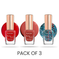 Seven Seas Easy Gel Nail Polish | Quick Dry Gel Nail Polish, Pack of 3 (Combo-23, 30ml)