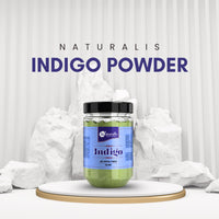 Naturalis Indigo Powder for Hair Black | Indigo Powder 200 Grams - Natural Hair Colouring | No Added Colors - Plant Based Hair Color Leaf | Vibrant & Nourishing