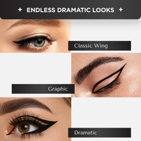 BELLAVITA Intense Drama Waterproof Smudge Proof Eyeliner 3.5ml, Black, Matte Finish, Fast-Drying, Felt Tip Applicator, Enriched with Biotin
