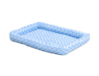 MidWest Homes for Pets Bolster Dog Bed 36L-Inch Blue Dog Bed or Cat Bed w/ Comfortable Bolster | Ideal for Intermediate Dog Breeds & Fits a 36-Inch Dog Crate | Easy Maintenance Machine Wash & Dry