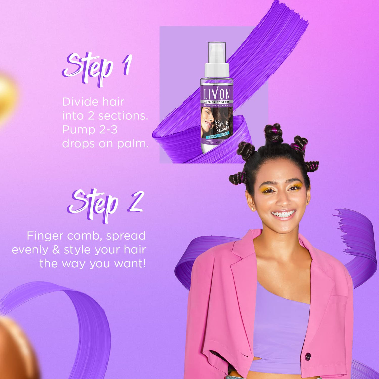 Livon Shake and Spray Hair Serum, 100ml And Livon Serum for Rough & Dry Hair, 100 ml