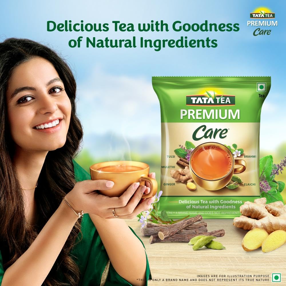 Tata Tea Premium Care Black Tea 250g, Delicious Tea with Goodness of Tulsi, Mulethi, Ginger, Brahmi & Elaichi, Trusted Quality, Loose Leaves