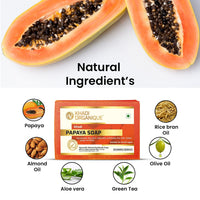 Khadi Organique Natural Herbal Papaya Soap Pack of 4