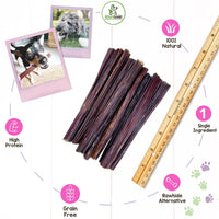 Nature Gnaws - Beef Jerky Sticks for Dogs - Premium Natural Beef Gullet Bones - Simple Single Ingredient Tasty Dog Chew Treats - Rawhide Free 5-6 Inch 1 Pound (Pack of 1)