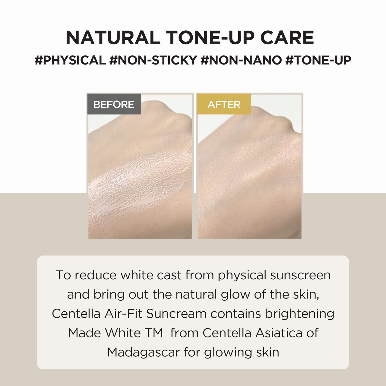 SKIN1004 Madagascar Centella Air-Fit All Skin Type Suncream Plus, Spf50+ Pa++++, 50Ml