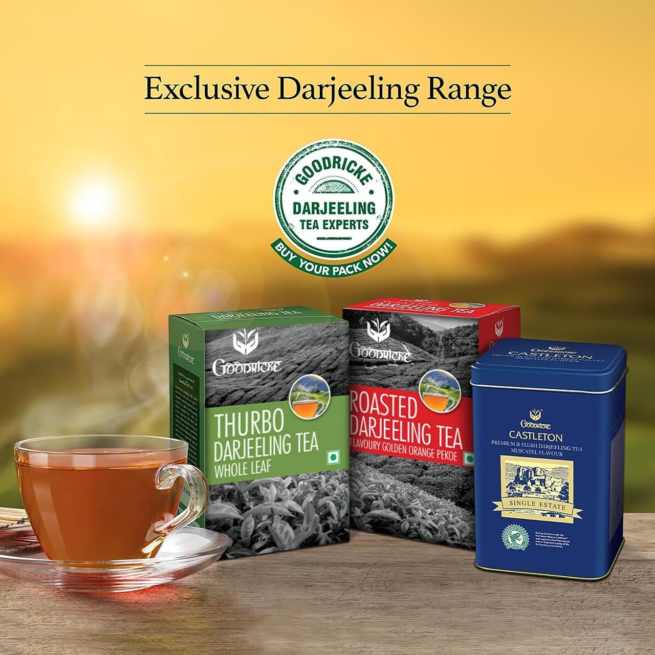 GOODRICKE Khaass Assam Tea - 1 Kg | 100% Natural Assam Milk Tea | Richer Taste & Flavoured Chai | Blended with Golden Leaves | Sweet Lasting Aftertaste