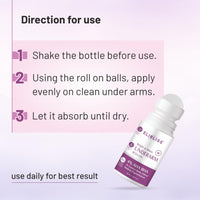 ELIBLISS Bright & Shine Underarm Roll-On with 4% AHA BHA to Control Body Odour & Reduce Pigmentation, Paraben & Sulphate Free, Visible Results in 3 Months 50ml