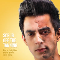 Ustraa Bright Skin Cleansing Kit - Foaming Face Wash - For Skin Brightening - 150 ml | Helps Prevent Blackheads | NO SLS & Face Scrub - De-Tan 100 g - Effective Tan Removal | Bigger Walnut Granules