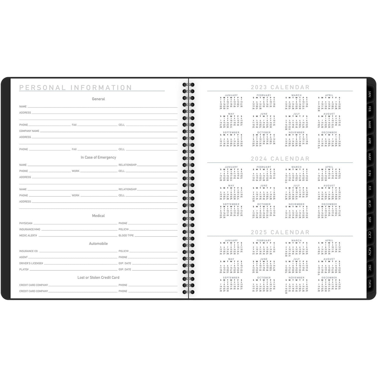 AT-A-GLANCE 2024 Monthly Planner, 9" x 11", Large, Contemporary Lite, Black (7026XL0524)