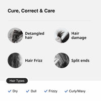 Cureskin Smooth and Shine Hair Serum for Dry Frizzy Hair Women and Men | Helps Reducing Hair Breakage, Frizz and Detangels for Strong, Protected and Shiny Hair