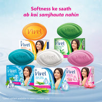 Vivel Cool Mint, Soft Fresh Skin Soap, 600g (150g - Pack of 4), Soap for Women & Men for Soft, Glowing & Moisurised Skin, All Skin Types