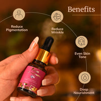 Mellow Ayurvedic Kumkumadi Oil for Face Glowing with 22 Herbs and Blend with Saffron, Deep Nourishment & Hydration, Reduces Pigmentation and Fine Lines, Anti Aging Face Serum
