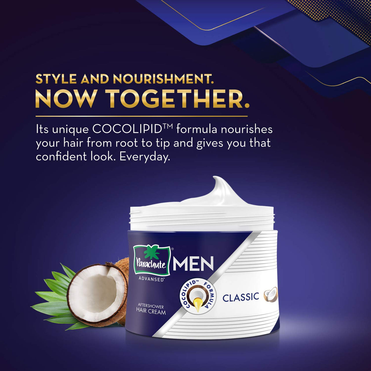 Parachute Advansed Men Hair Cream, Classic,Non- Sticky, With Goodness of Coconut,Pack of 3, Each 100 gm & Parachute Advansed Deep Nourish Body Lotion,With Pure Coconut Milk,400 ml
