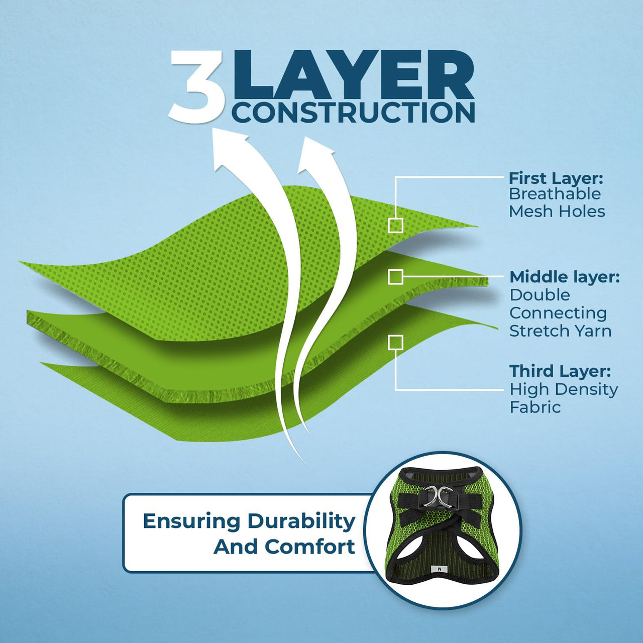 Voyager Step-in Air Dog Harness - All Weather Mesh Step in Vest Harness for Small and Medium Dogs by Best Pet Supplies - Lime Green (2-Tone), S Harness (Lime Green 2-Tone) S (Chest: 14.5 - 16")