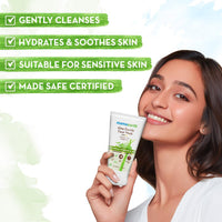 Mamaearth Aloe Gentle Face Wash with Aloe Vera & Glycerin for Sensitive Skin, Dry to Normal Skin -150 ml Gently Cleanses | Hydrates & Soothes Skin | Fragrance & Soap - Free | Non-Irritant