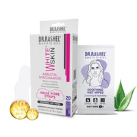 DR.Rashel Nose Pore Strips For Pore Cleansing | Deep Cleansing Nose Strips For Instant And Painless Blackheads Removal || 20 PCS (White Skin) (10 Strips & 10 Wipes)
