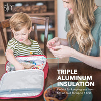 Simple Modern Kids Lunch Box for Toddler | Reusable Insulated Bag for Boys | Meal Containers for School with Exterior and Interior Pockets | Hadley Collection | Shark Bite Hadley Lunch Box -Shark Bite