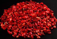 Natural Chip Stone Beads Red Coral 5-8mm About 400 Pieces Irregular Gemstones Healing Crystal Loose Rocks Bead Hole Drilled DIY for Bracelet Jewelry Making Crafting (5-8mm, Red Coral)