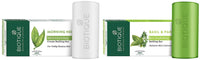 Biotique Bio Morning Nectar Flawless Cream Bathing Bar, 150g & Biotique Basil And Parsley Revitalizing Body Soap, 150g