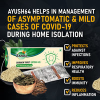 Zandu Chirakin Tablets (Ayush 64), Protection from Infections and Antiviral Properties, Helps in Managing & Building Overall Immunity, Health & Wellness - (Pack of 10 Tablets x 12 Strips)