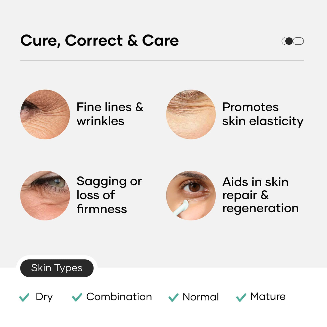 Cureskin Under Eye Gel for Dark Circles for Women and Men | Bio-Peptide Under Eye Gel to Reduce Dark Circles, Puffiness & Wrinkles | Under Eye Cream for Men and Women | Dark Circles Removal