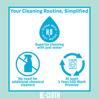 E-Cloth Pet Bowl Scrubber - Bone-Shaped Pet Bowl Cleaning Scrubber, Reusable, 100 Wash Guarantee - 2 Pack