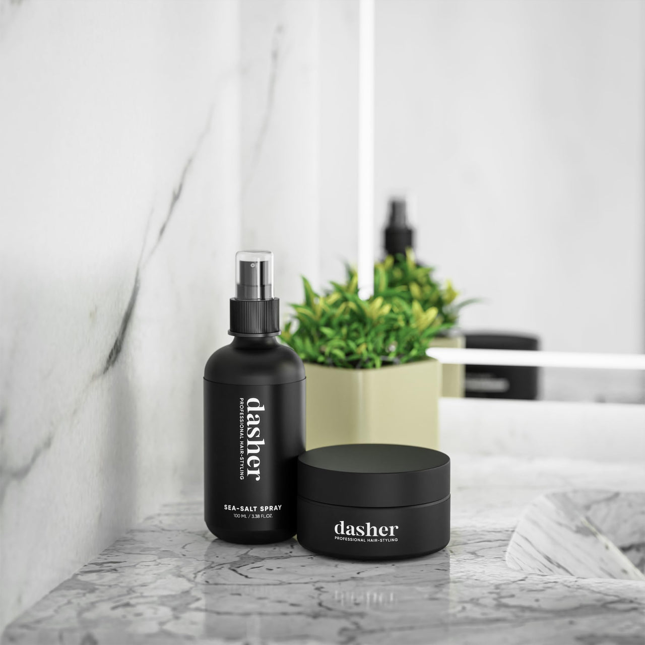 Dasher Cream Pomade For Men's Hair, Medium Hold & Medium Shine Puck, Flexible Hold & Water-Based, Texturizes Hair, With Avocado Oil & Biotin (100g)