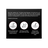 Beardo Scalp Massager for Hair with Removable Handle | Soft Silicone Bristles for Dry Massage, Oil & Shampoo | Massager Shampoo Hair Brush, Super Soft Bristles, Exfoliating | Scalp massager for Men & Women