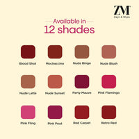 ZM Stay Matte Transfer-proof Lip Color | Matte Texture | Liquid Lipstick | Waterproof and Smudgeproof | Cruelty-free, 6 ML (Nude Sunset)