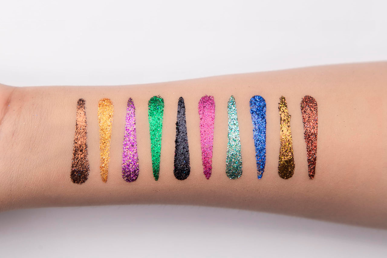 TS COSMETICS Pro Glitter Eyeshadow Palette – Maroon | Pressed Glitter, Shimmer & Matte Finishes | Highly Pigmented, Long-Lasting Eye Makeup