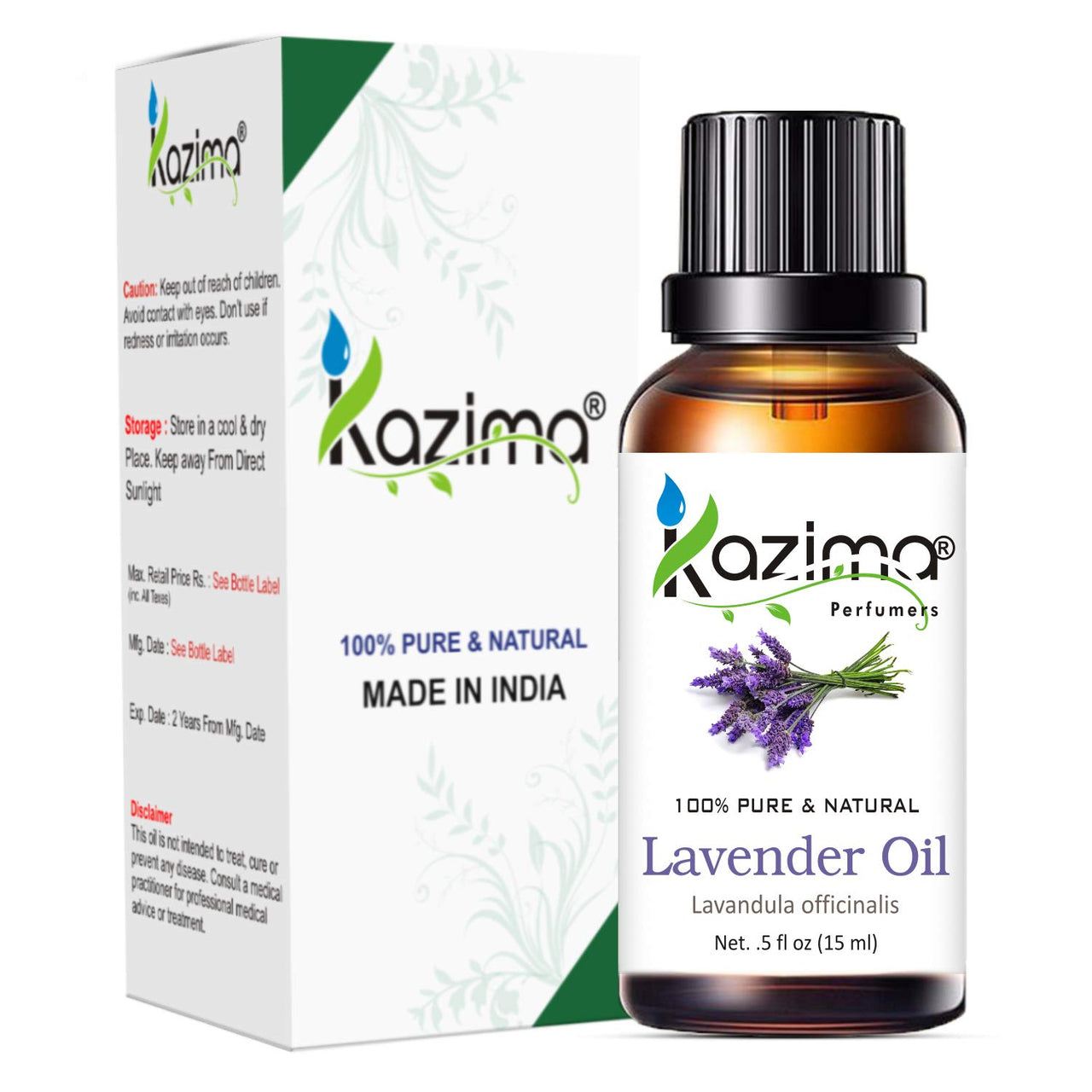 KAZIMA Essential Oils - Rosemary Oil, Peppermint Oil & Lavender Oil (Combo Pack of 3) 15 ml Each