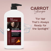 TryOnes Carrot Shampoo for Men & Women Dry & Frizzy Hair | Helps Control Hair Fall & Promotes Hair Growth Shampoo_1000 ML
