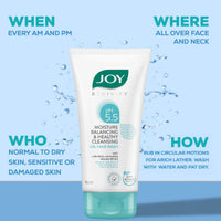 Joy pH 5.5 Hydrating Gel Face Wash with Ceramides 150ml | Gently Cleanses and Restores Skin Barrier | Ideal for Sensitive Skin