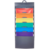 Basics Hanging 6 Pocket File Folders, 36 in - Multicolor