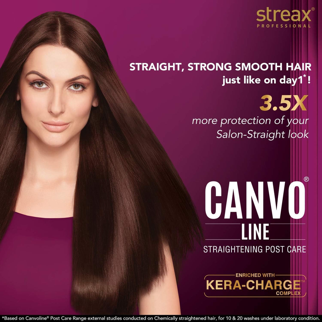 Streax Professional Canvoline Hair Care Combo (Streax Canvoline Shampoo 250 ml +Streax Canvoline Conditioner 250 ml) for Straightening Hair