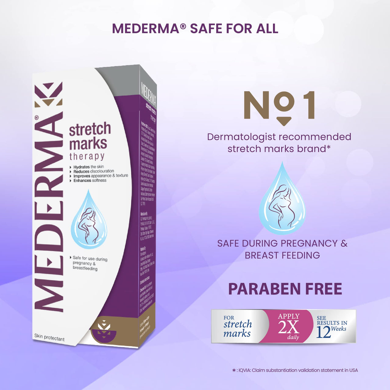 Mederma Stretch Marks Therapy | Stretch Mark Cream For Women & Men | Anti stretch mark cream during & After pregnancy (50g)