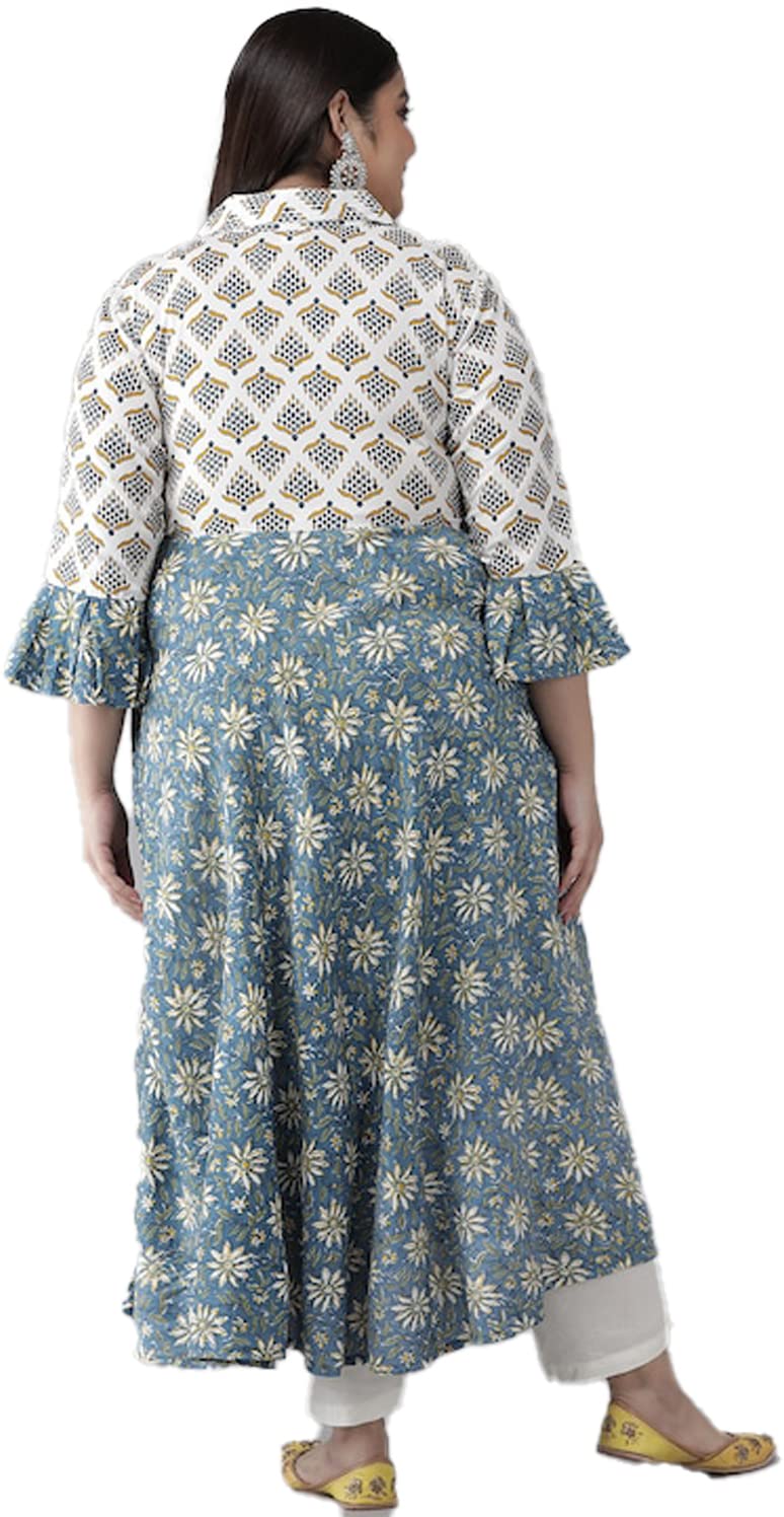 Yash Gallery Women's  Viscose Rayon Floral Anarkali Kurta for Women