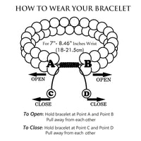 Triple Protection Bracelet for Men Women, Genuine Premium Tiger Eye Black Onyx and Lava Rock 8mm Handmade Bead Bracelet Healing Crystal Protection Bracelet Bring Luck and Prosperity and Happiness