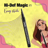 Dazller Hi-Def Eyeliner duo|Velvet Matte|Water-Resistant|Smudge-Proof|Long Stay|Single Stroke|Precise Application|Black+Blue|2.2g, gel