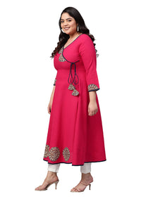 Yash Gallery Women's  Cotton Angrakha Kurta