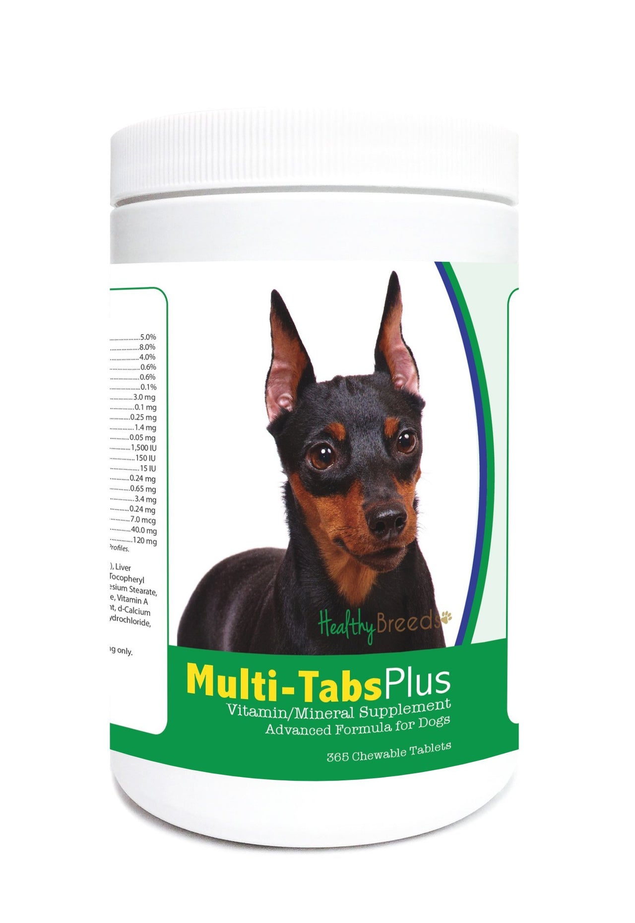Healthy Breeds Miniature Pinscher Multi-Tabs Plus Chewable Tablets 365 Count 365 Tabs