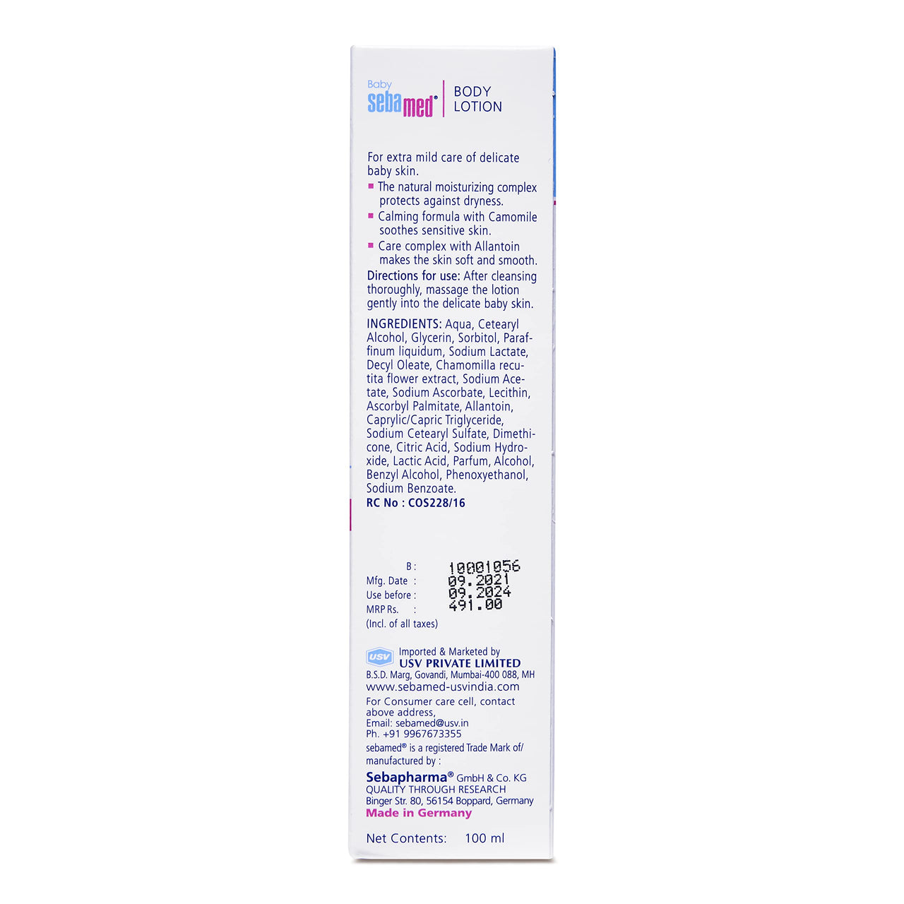 Sebamed Baby Lotion, 100ml & Clear Face Care Gel, 50ml