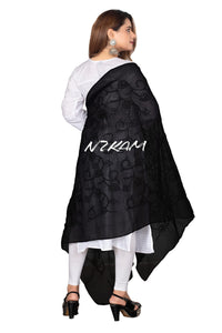 NZKAM Women's  Embroidery Chiffon Aari Work Dupatta | Ethinic Dupattas for Girls