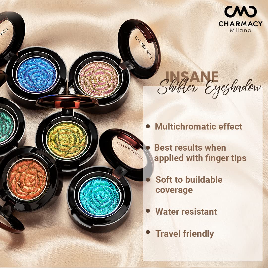 Charmacy Milano Insane Shifters Eyeshadow (Shade 504) - 1.8 g, Multi-Chrome, Smooth Texture, Highly Pigmented, Metallic, Shimmer Effect, One Swipe Coverage, Glam Eyes