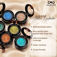 Charmacy Milano Insane Shifters Eyeshadow (Shade 504) - 1.8 g, Multi-Chrome, Smooth Texture, Highly Pigmented, Metallic, Shimmer Effect, One Swipe Coverage, Glam Eyes