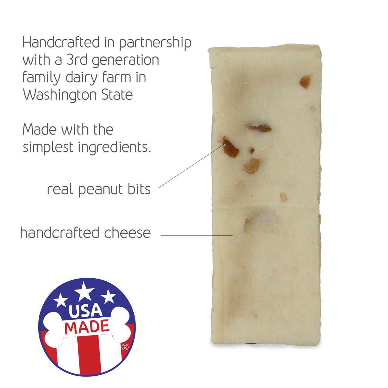 Himalayan Dog Chew Original Yak Cheese Dog Chews, 100% Natural, Long Lasting, Gluten Free, Healthy & Safe Dog Treats, Lactose & Grain Free, Protein Rich, Peanut Bits