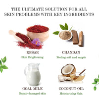 HarGhar Soaps Sandalwood & Saffron Magic Soaps For Bath (100 Gms Pack Of 3) | Paraben Free | Chandan & Kesar Bath Soap | Handmade For Glowing | Skin Brightening Soap For Men & Women (100 g (Pack of 3)) (100g (Pack of 3))