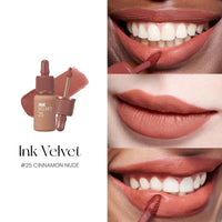 Peripera Ink the Velvet Lip Tint (025 Cinnamon Nude) | High Pigment, Longwear Lip Tint, Weightless Formula, Smooth Application & Gluten-Free | Natural Matte Finish Paraben-Free & Not Animal Tested