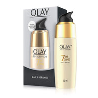 Olay Serum Total Effects 7 in 1, Anti-Ageing Smoothing Serum, 50 ml & Olay Day Cream Total Effects 7 in 1, Anti-Ageing SPF 15, 20g