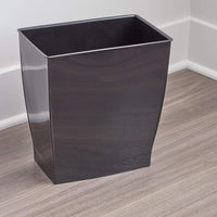 iDesign Spa Rectangular Trash, Waste Basket Garbage Can for Bathroom, Bedroom, Home Office, Dorm, College, 11.25